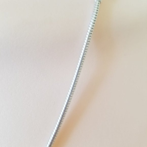 Solid 925 Sterling Silver 2mm 18" Snake Chain Spring Lock Clasp Necklace Fashion - Picture 3 of 6